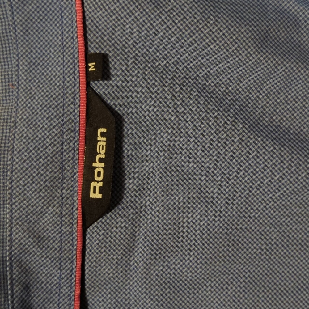 Medium Blue Rohan Button Up Travel Short Sleeved Performance Shirt - Picture 3 of 6